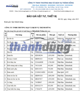PHỤ TÙNG XE MITSUBISHI TRITON GIÁ RẺ